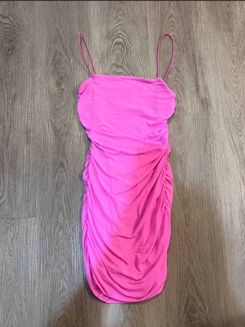 Princess Polly Pink Ruched Bodycon Dress Size 4